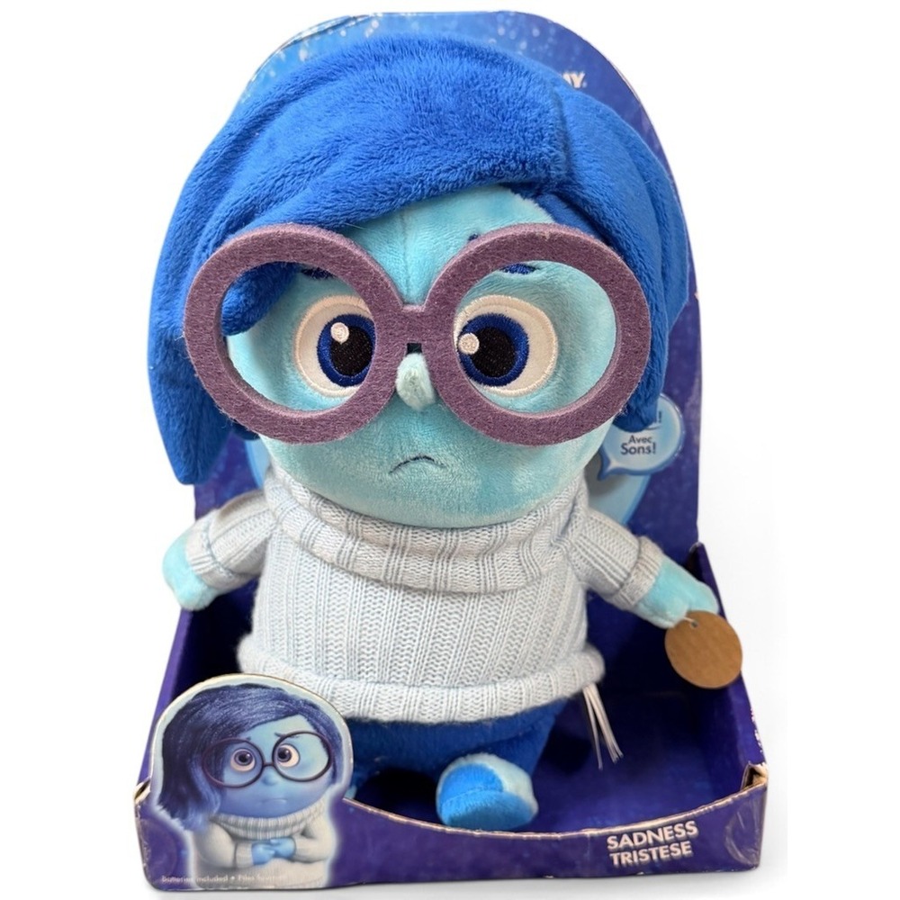 Disney Pixar Inside Out Sadness Talking Plush TOMY 2015 Vintage NIB Working